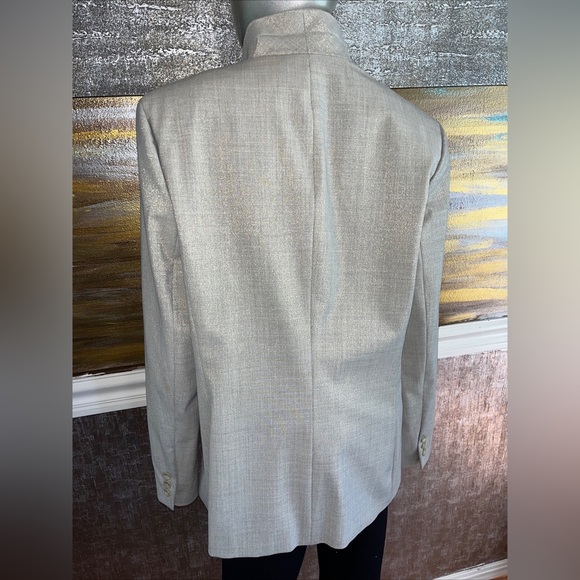 Nordstrom’s Garfield & Marks Light Tan and metallic Jacket Size 14 - Picture 6 of 9